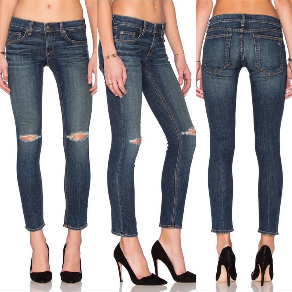 Rag & Bone Tomboy Jeans with distressed Knees